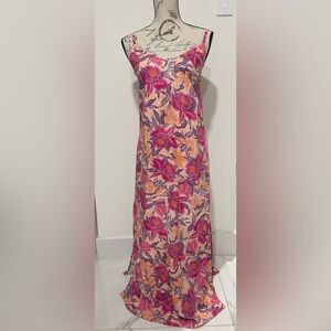 Old Navy Floral Maxi-Boho Floral Dress - Pink and Orange